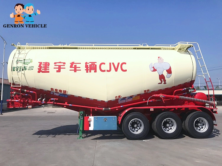 42 CBM Bulk Cement Carrier/Tanker Trailer for Kenya with BPW Axles from China Genron Vehicle