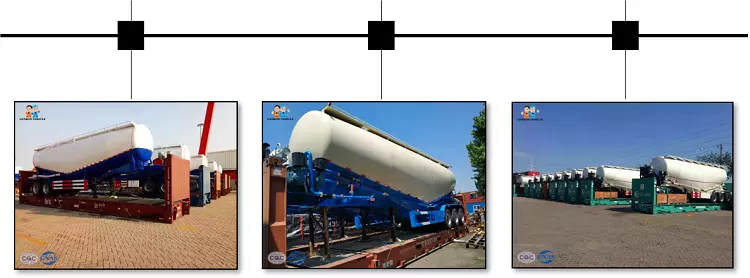 42 CBM Bulk Cement Carrier/Tanker Trailer for Kenya with BPW Axles from China Genron Vehicle