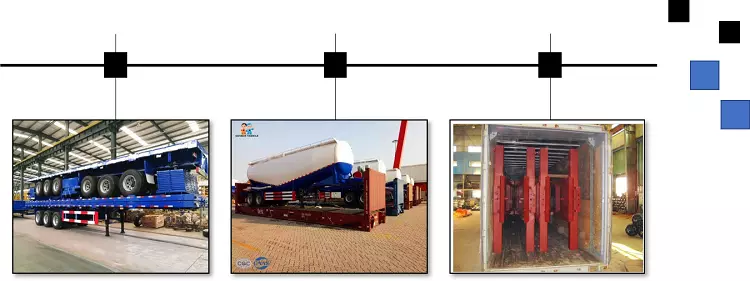 Good Quality 3 Axle 45FT Container Transport Skeleton Semi Trailer