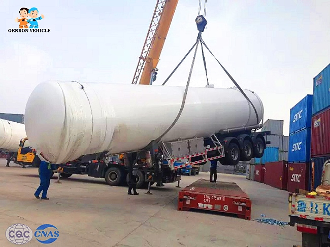 Three Axles Lpg Q345R ASME 40ton 40000L Semi Tanker Trailer 7