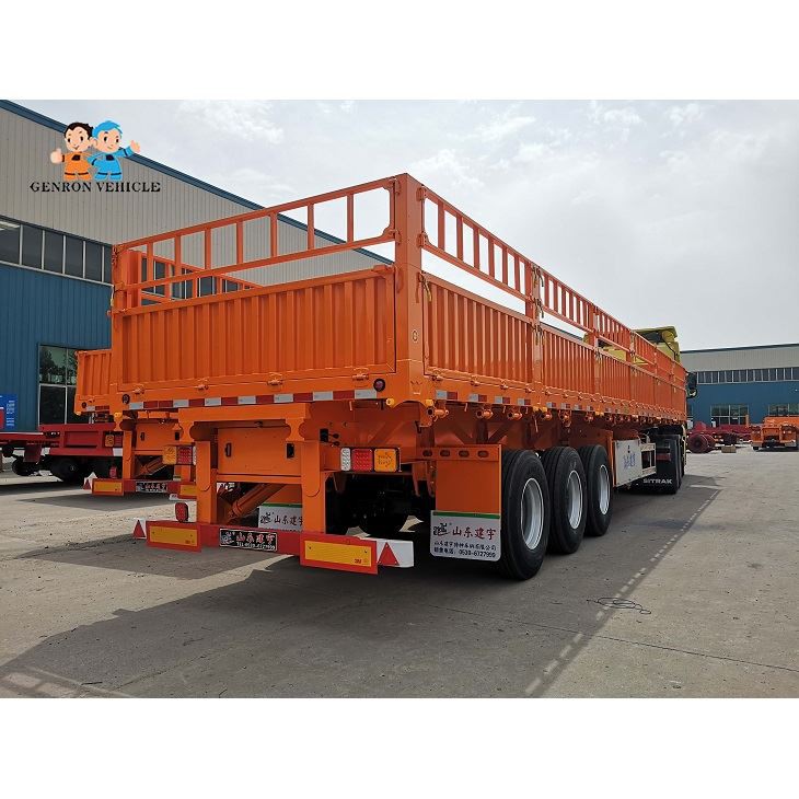 3 Axles Side Dumping Semi Trailer