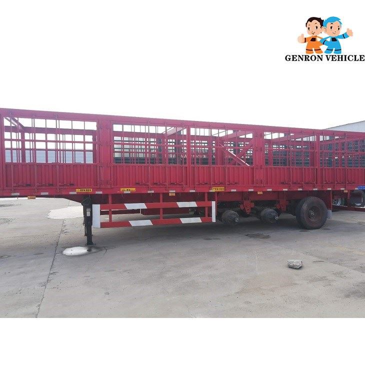 3 Axles Steel stake Semi Trailer