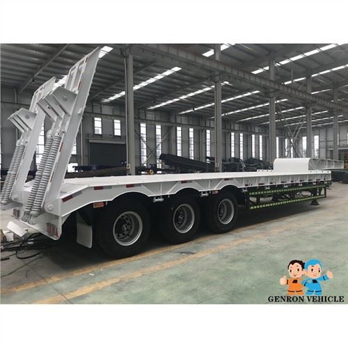 Steel 3 Axles Low Bed Semi Trailer
