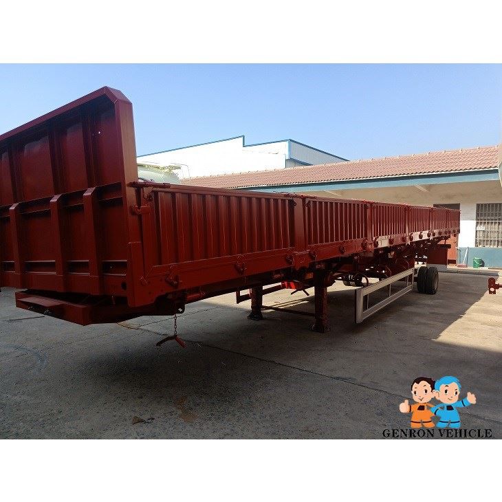 Steel 3 Axles Side Dumping Semi Trailer