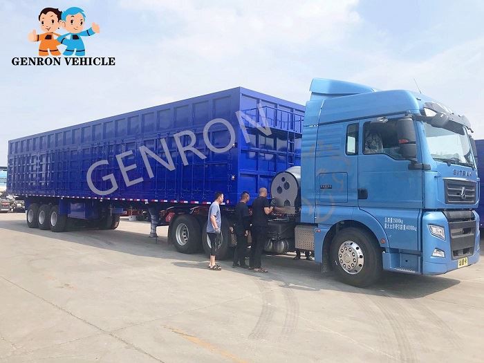 Coal Transport Box Semi Trailer For Mongolia