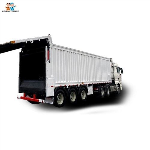 Van Type Crawler Dumping Trailer Container Trailer