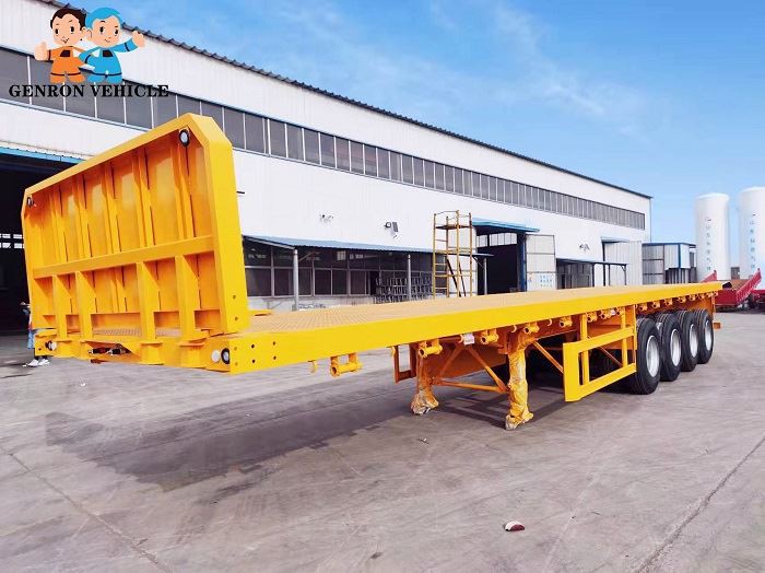 4 Axle Container Flatbed Semi Trailer 40ft